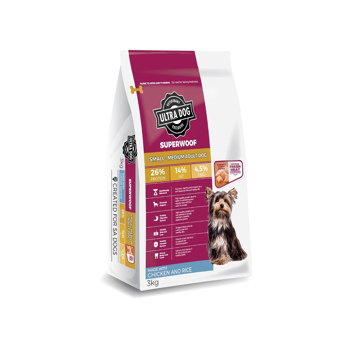 Ultra Pet Superwoof Small to Medium Adult Chicken & Rice