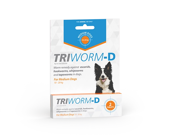Triworm-D Medium Dog Individual Pack (10 – 20 kg)