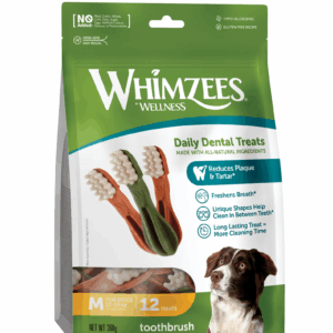Whimzees Medium Toothbrush Value Bag (12pc)